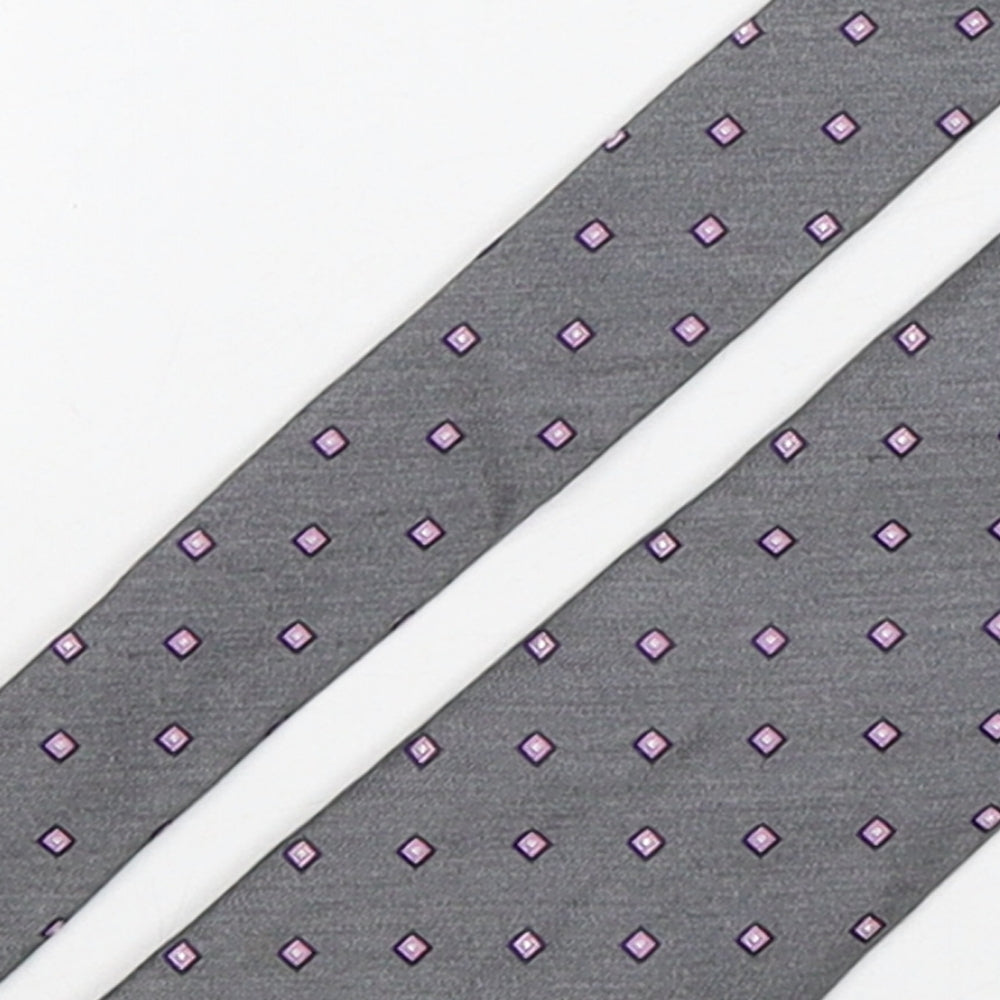 Marks and Spencer Mens Multicoloured Geometric Silk Pointed Tie One Size