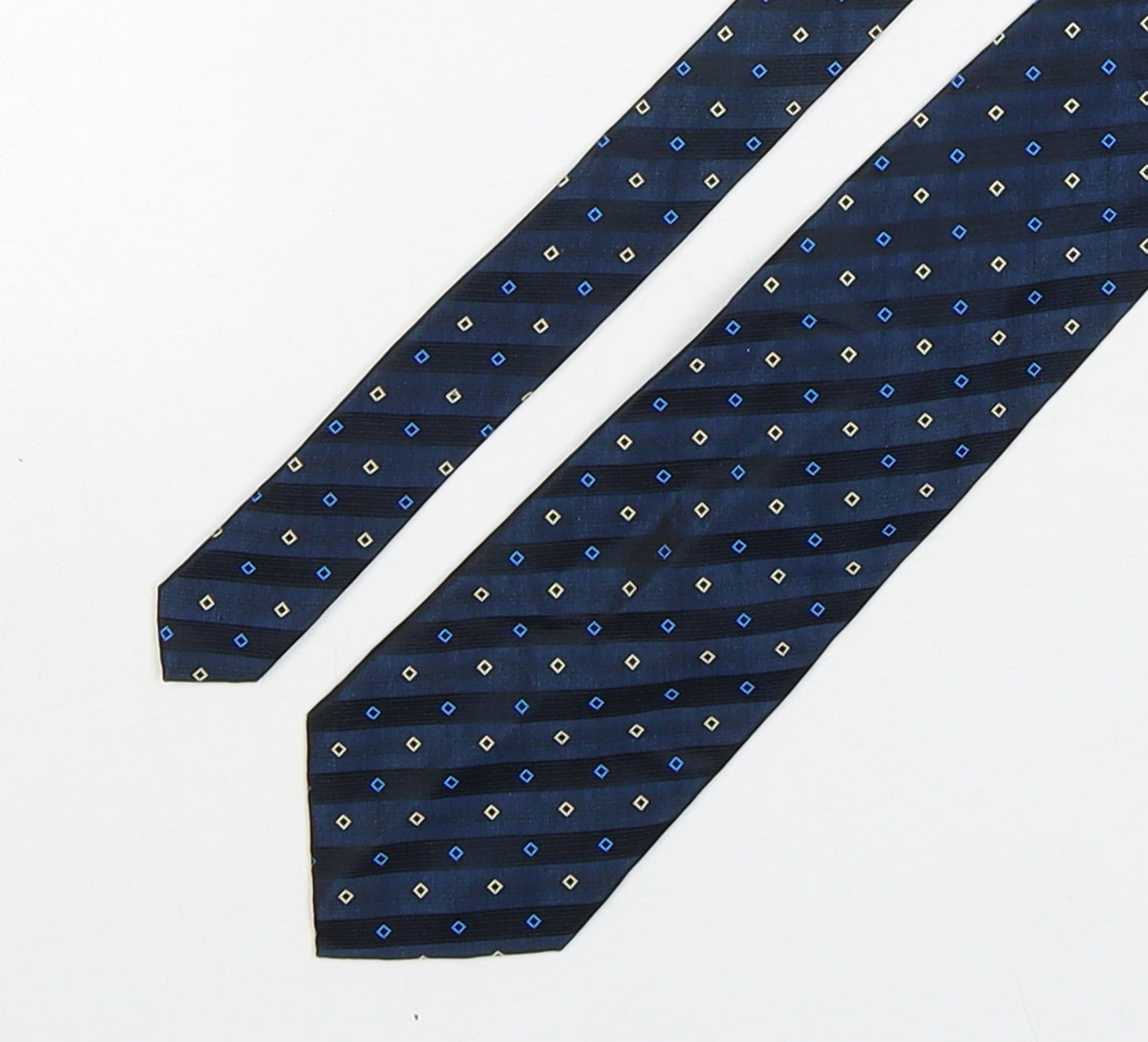 Ted Taylor  Mens Multicoloured Geometric Silk Pointed Tie One Size