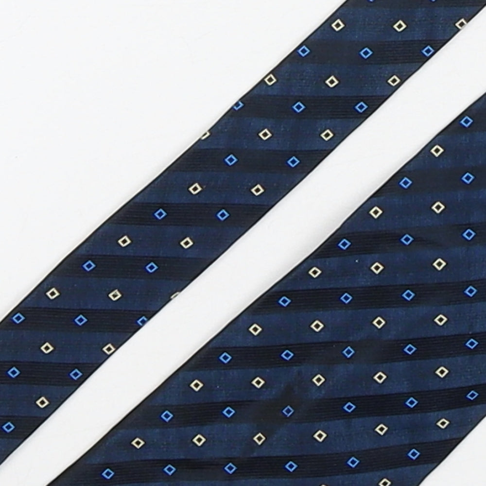 Ted Taylor  Mens Multicoloured Geometric Silk Pointed Tie One Size