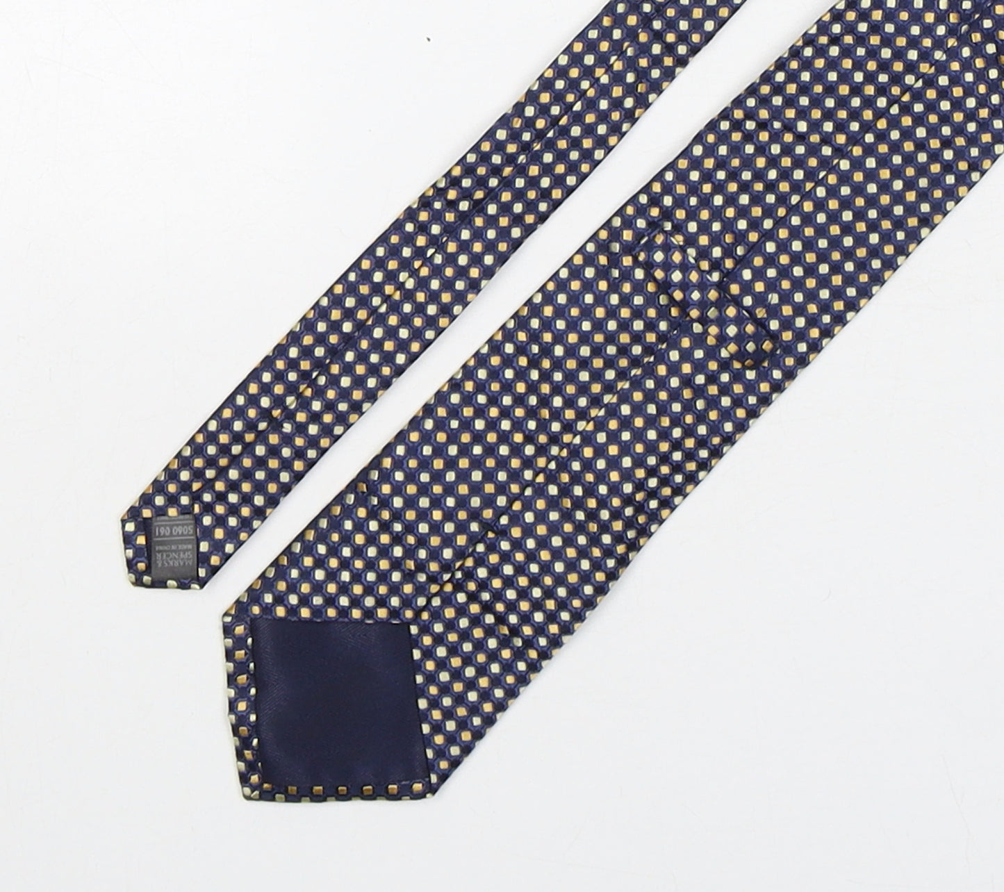 Marks and Spencer Mens Multicoloured Geometric Silk Pointed Tie One Size