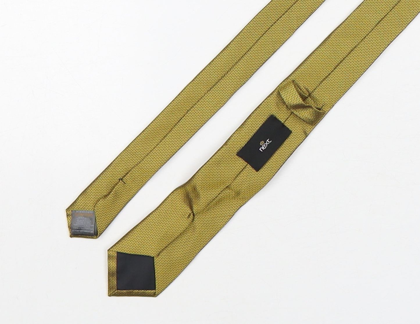 NEXT Mens Green Geometric Polyester Pointed Tie One Size