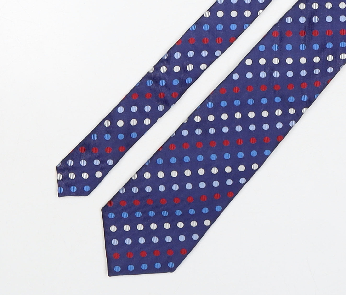 Joseph Turner  Mens Multicoloured Polka Dot Silk Pointed Tie One Size