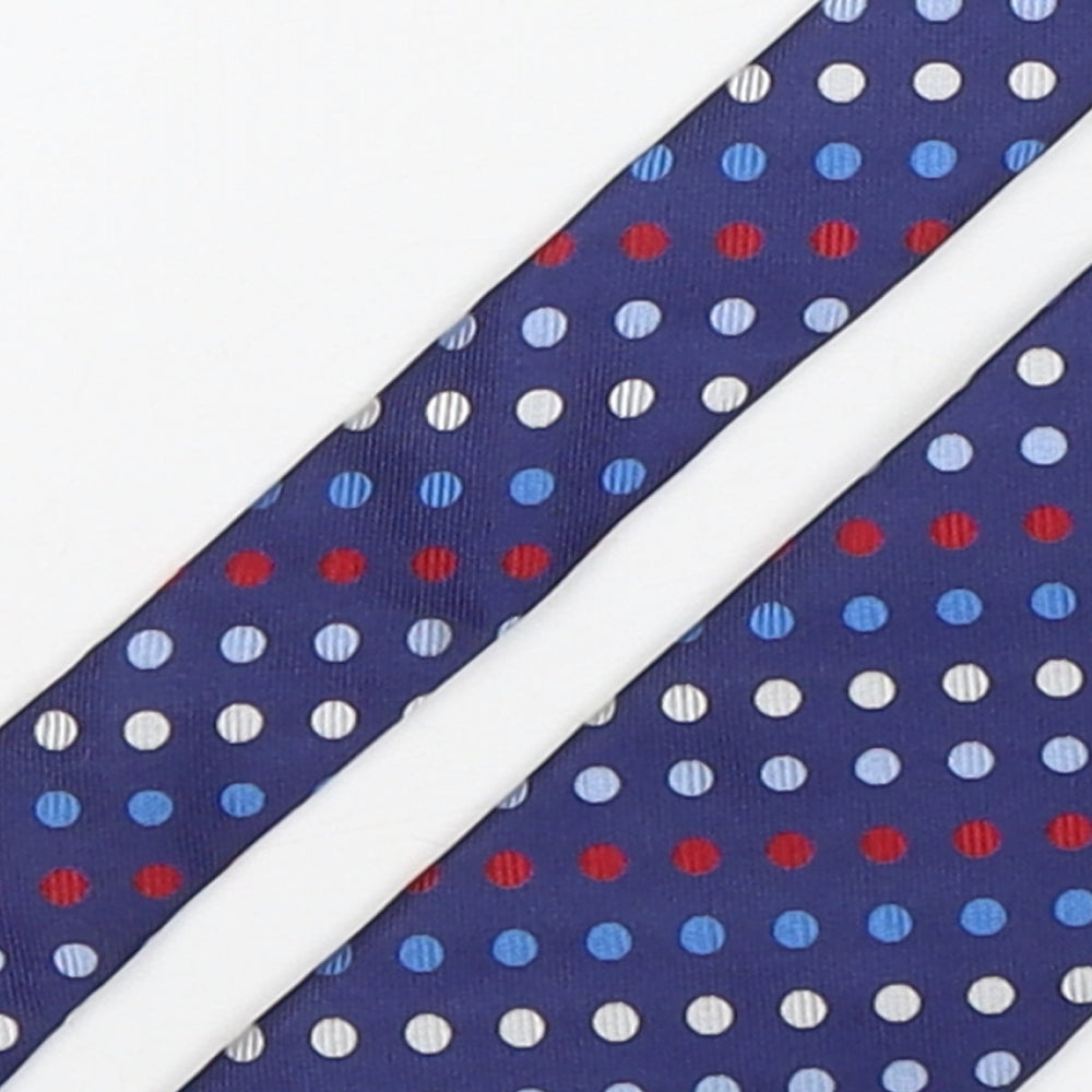 Joseph Turner  Mens Multicoloured Polka Dot Silk Pointed Tie One Size