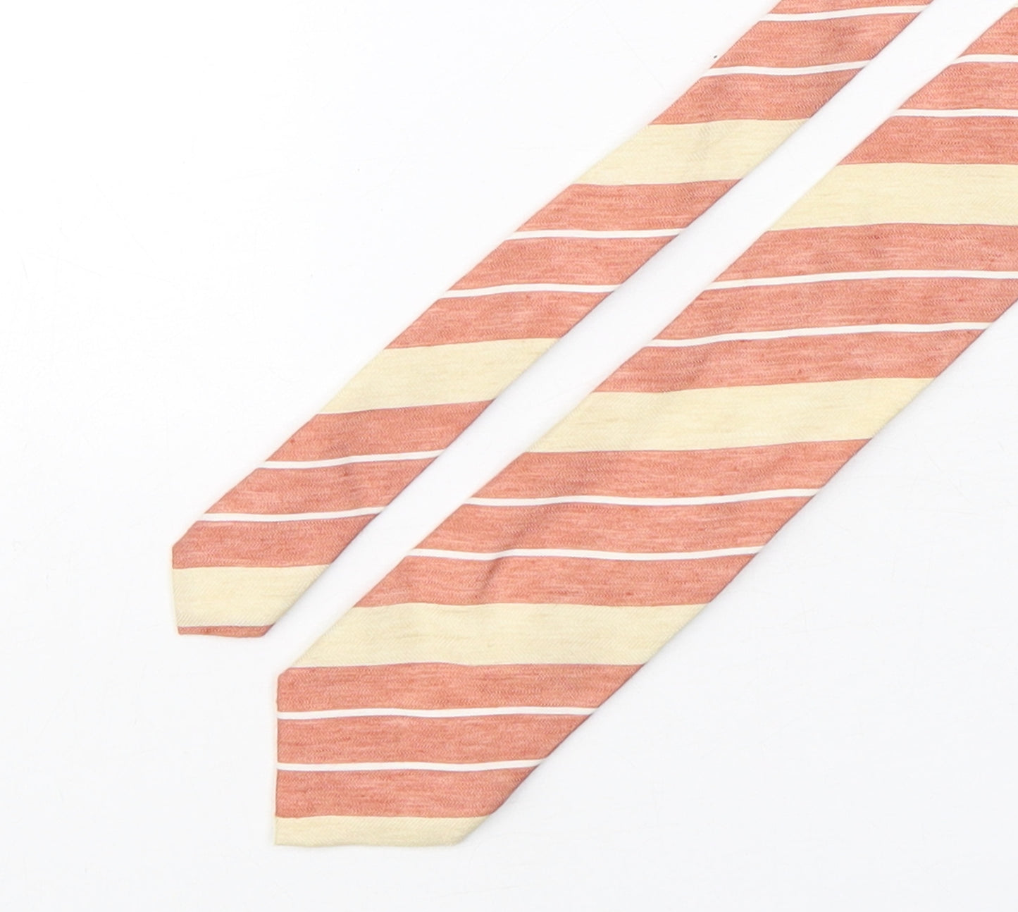 BARUTTI Mens Multicoloured Striped Silk Pointed Tie One Size