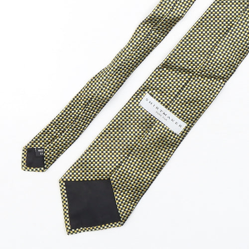 ShirtMaker  Mens Multicoloured Plaids & Checks Silk Pointed Tie One Size