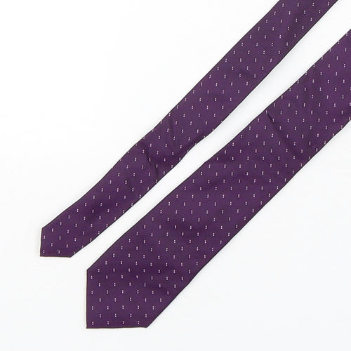 Blazer  Mens Purple Geometric Silk Pointed Tie One Size