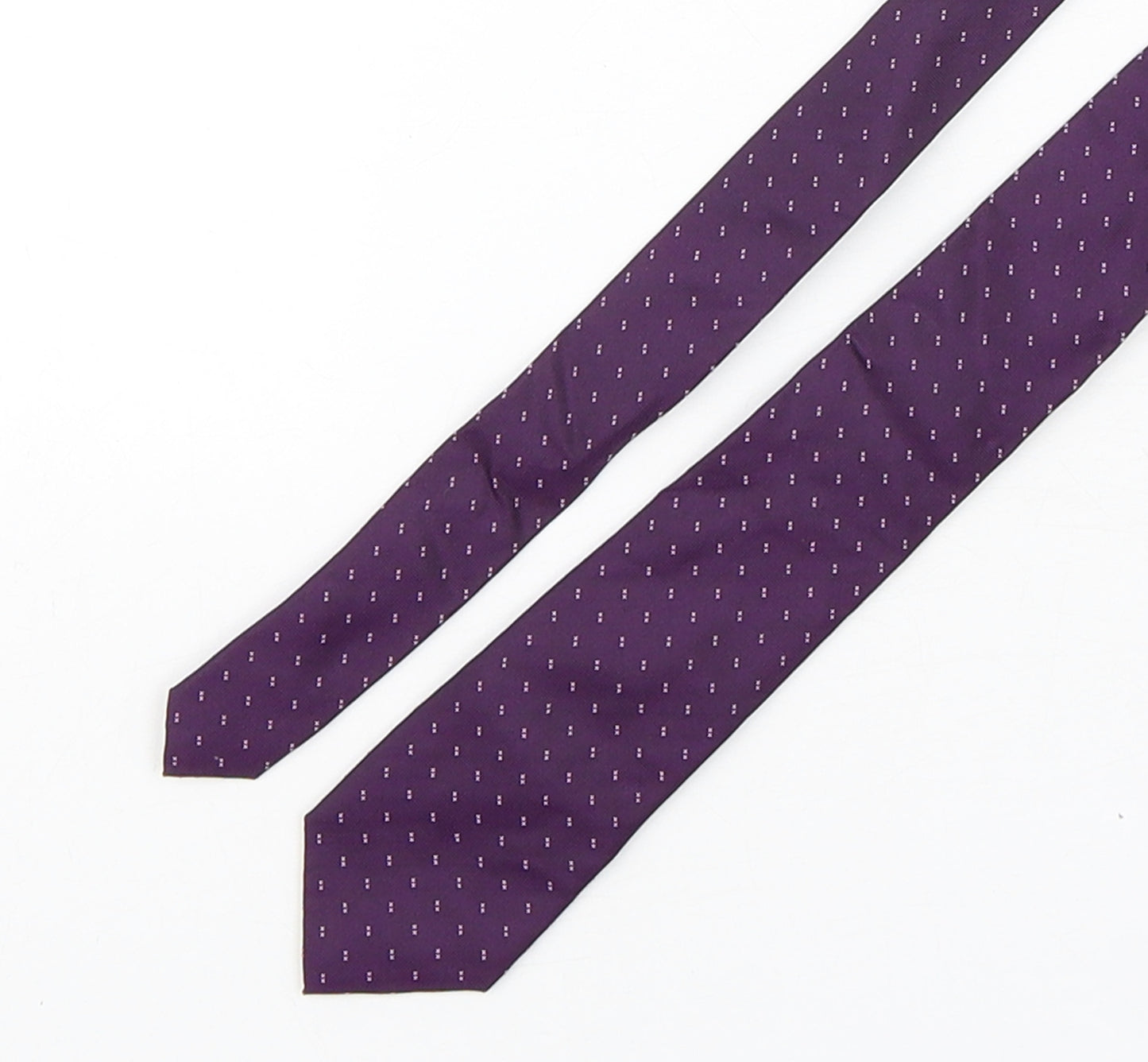 Blazer  Mens Purple Geometric Silk Pointed Tie One Size