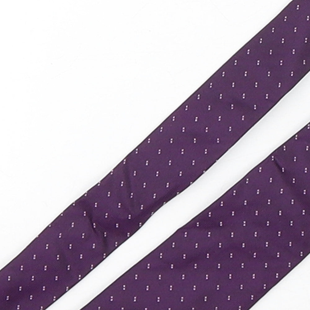 Blazer  Mens Purple Geometric Silk Pointed Tie One Size