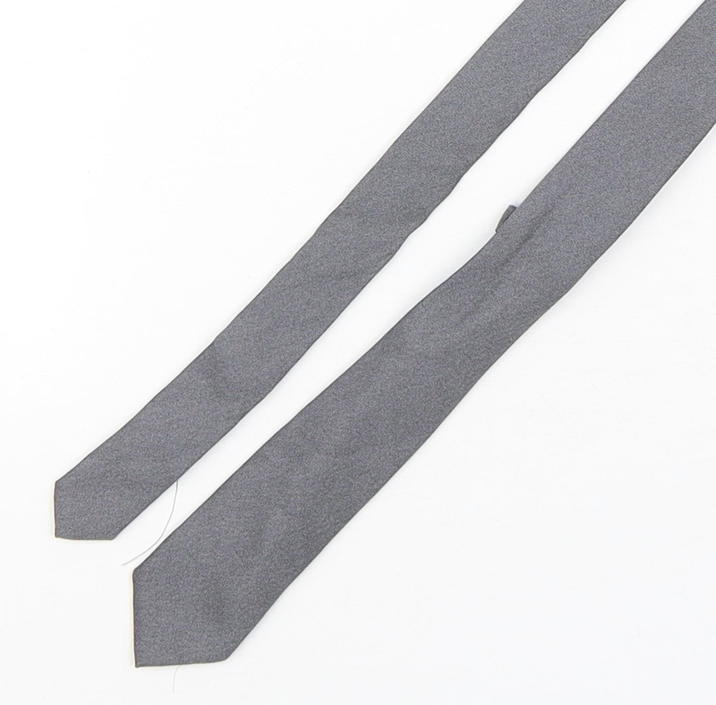 NEXT Mens Grey  Silk Pointed Tie One Size