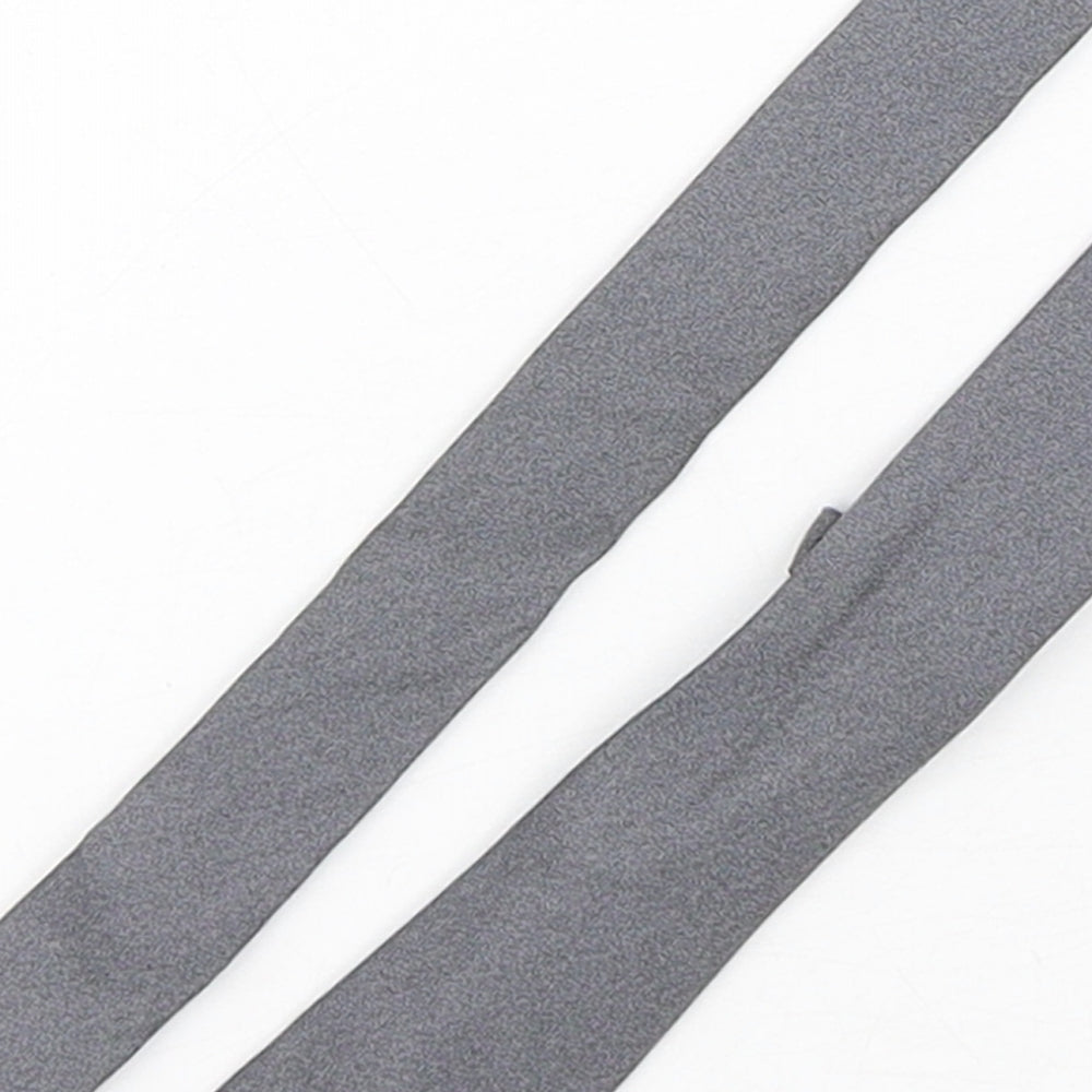 NEXT Mens Grey  Silk Pointed Tie One Size