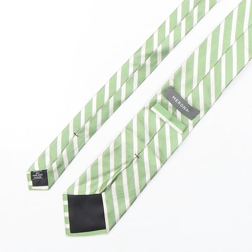 Merona  Mens Multicoloured Striped Silk Pointed Tie One Size