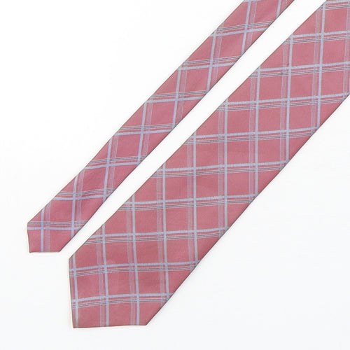 Marks and Spencer Mens Multicoloured Plaids & Checks Polyester Pointed Tie One Size