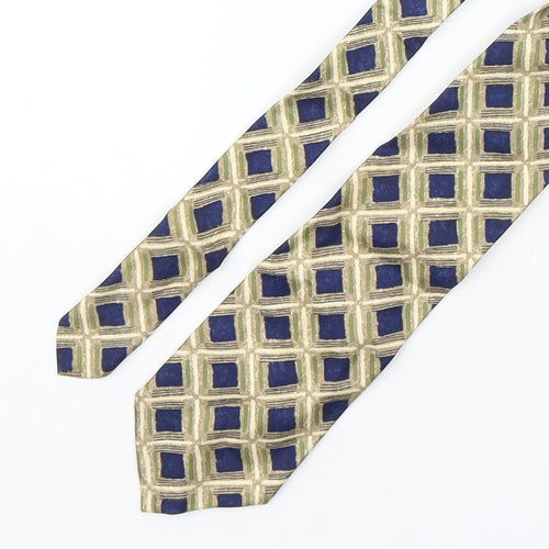 Michelsons Mens Multicoloured Plaids & Checks Silk Pointed Tie One Size