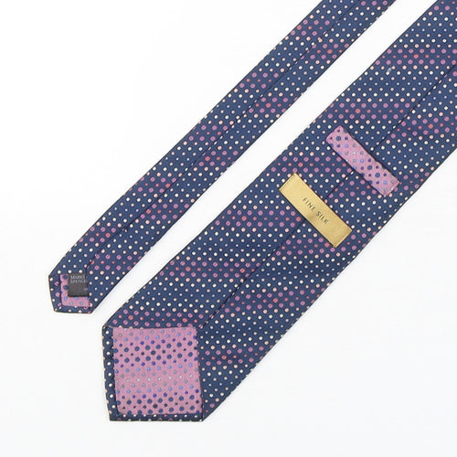 Marks and Spencer Mens Multicoloured Polka Dot Silk Pointed Tie One Size