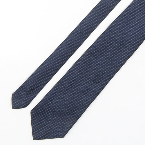 Marks and Spencer Mens Blue Polka Dot Polyester Pointed Tie One Size