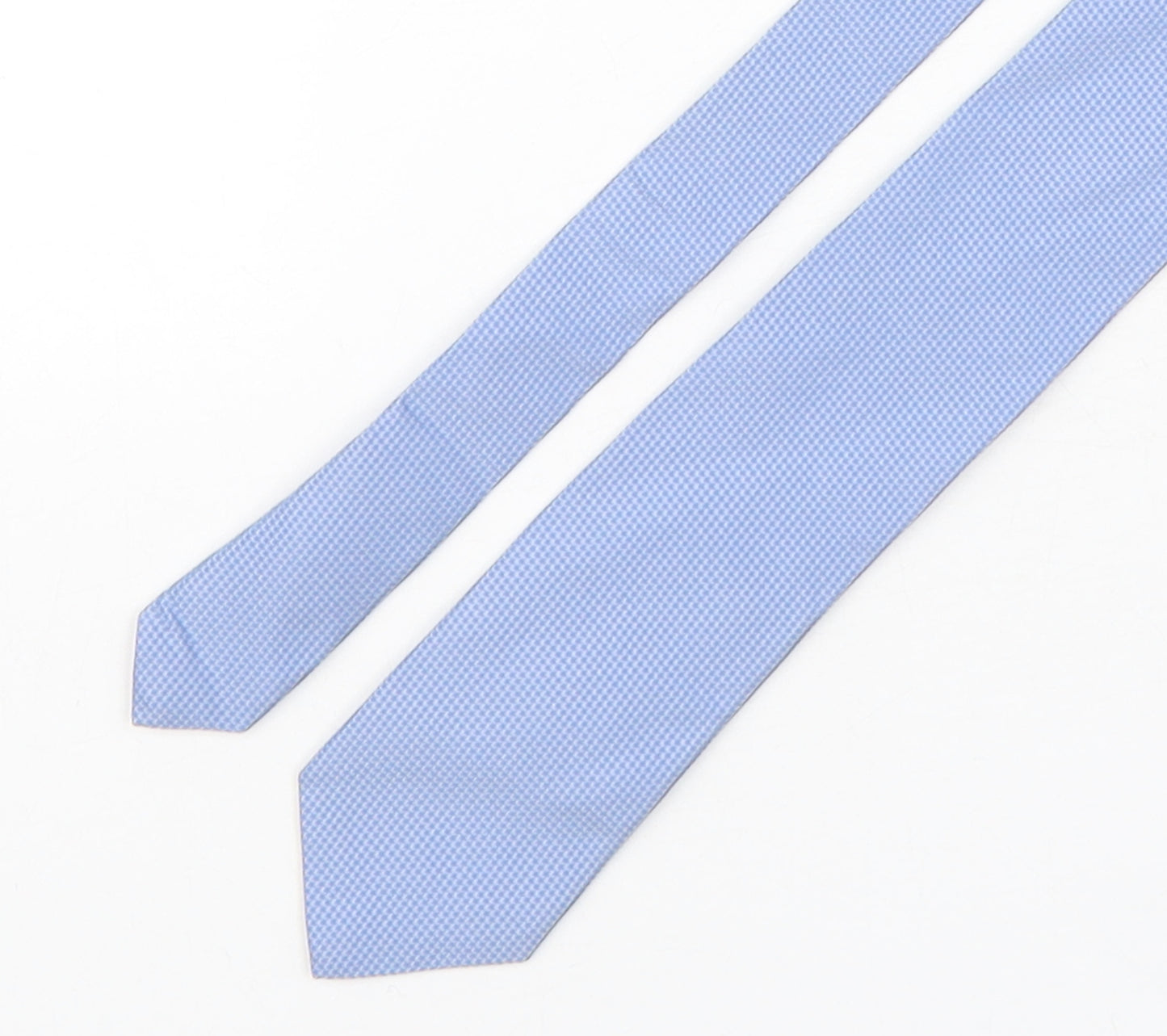 Pink  Mens Blue Grenadine Silk Pointed Tie One Size