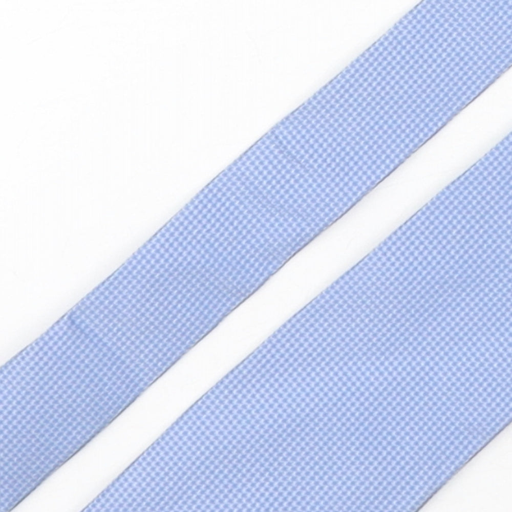 Pink  Mens Blue Grenadine Silk Pointed Tie One Size