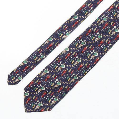 Marks and Spencer Mens Multicoloured Geometric Silk Pointed Tie One Size