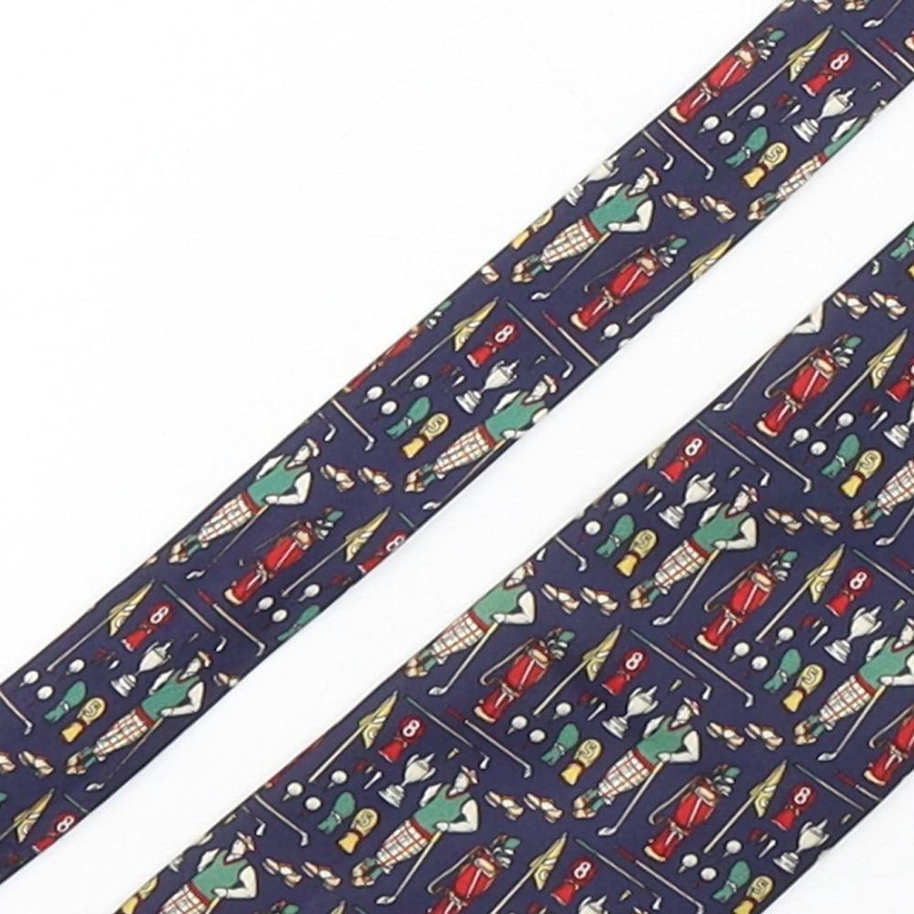 Marks and Spencer Mens Multicoloured Geometric Silk Pointed Tie One Size