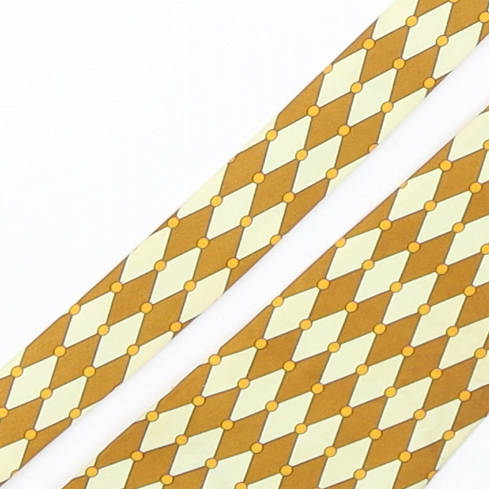 Rene Chagal Mens Multicoloured Plaids & Checks Silk Pointed Tie One Size
