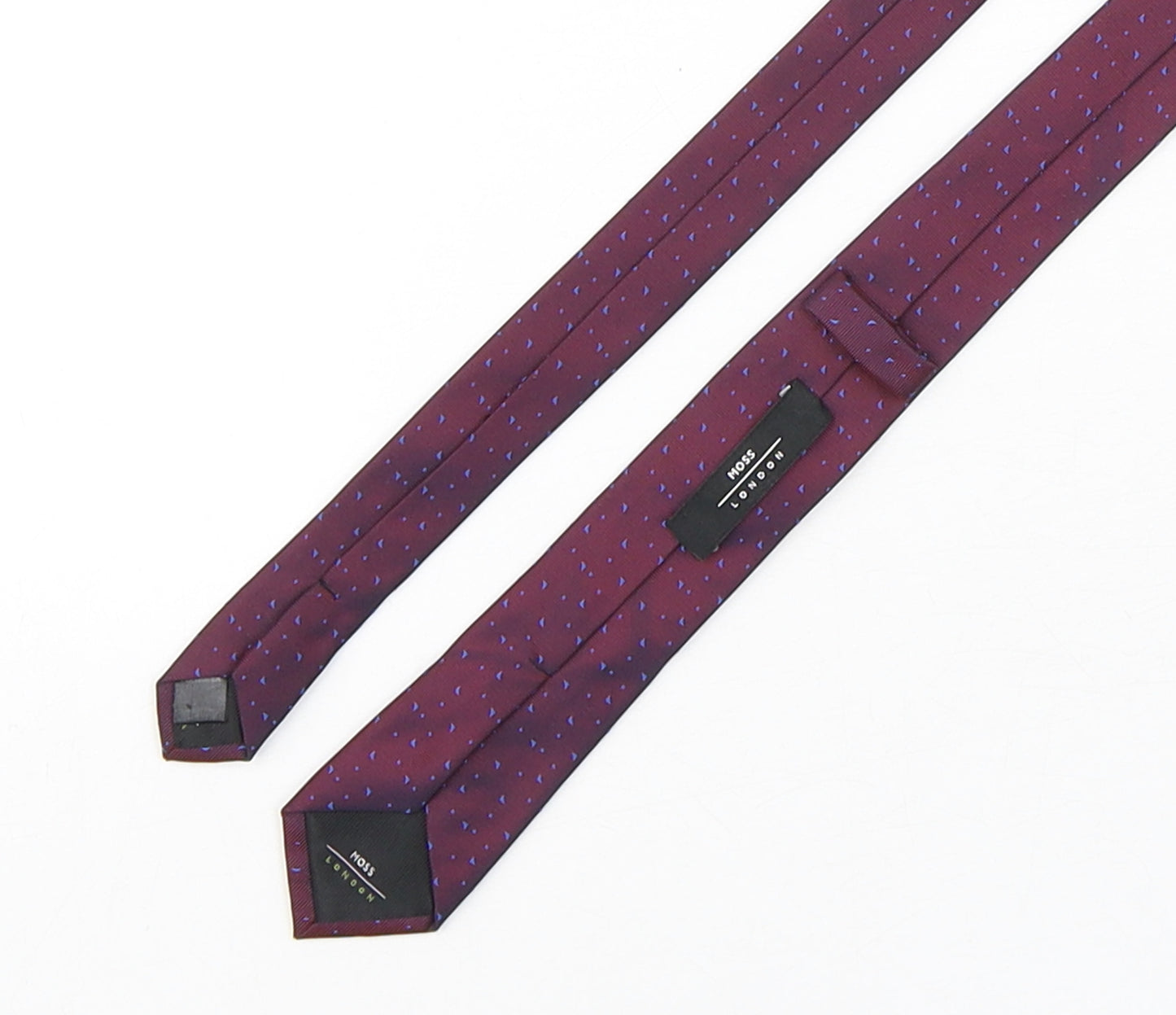 Moss Mens Multicoloured Geometric Polyester Pointed Tie One Size