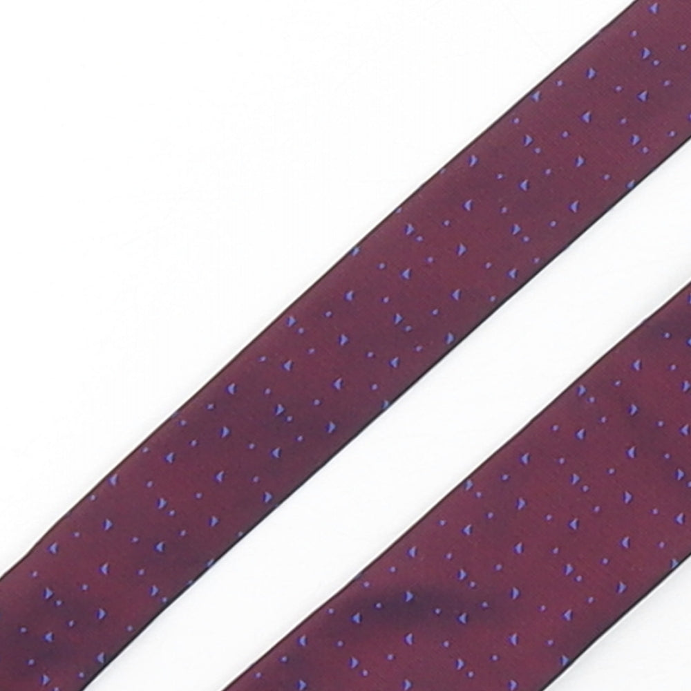 Moss Mens Multicoloured Geometric Polyester Pointed Tie One Size