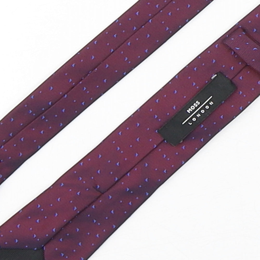 Moss Mens Multicoloured Geometric Polyester Pointed Tie One Size