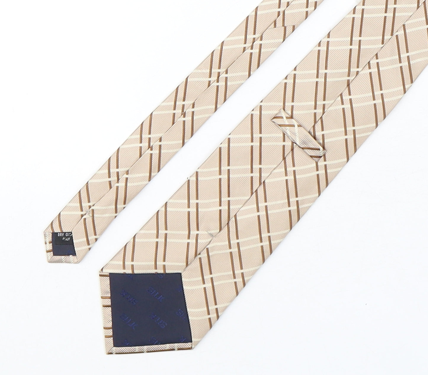 PreWorn  Mens Multicoloured Plaids & Checks Silk Pointed Tie One Size