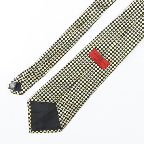 R.I. Mens Multicoloured Polka Dot Silk Pointed Tie One Size