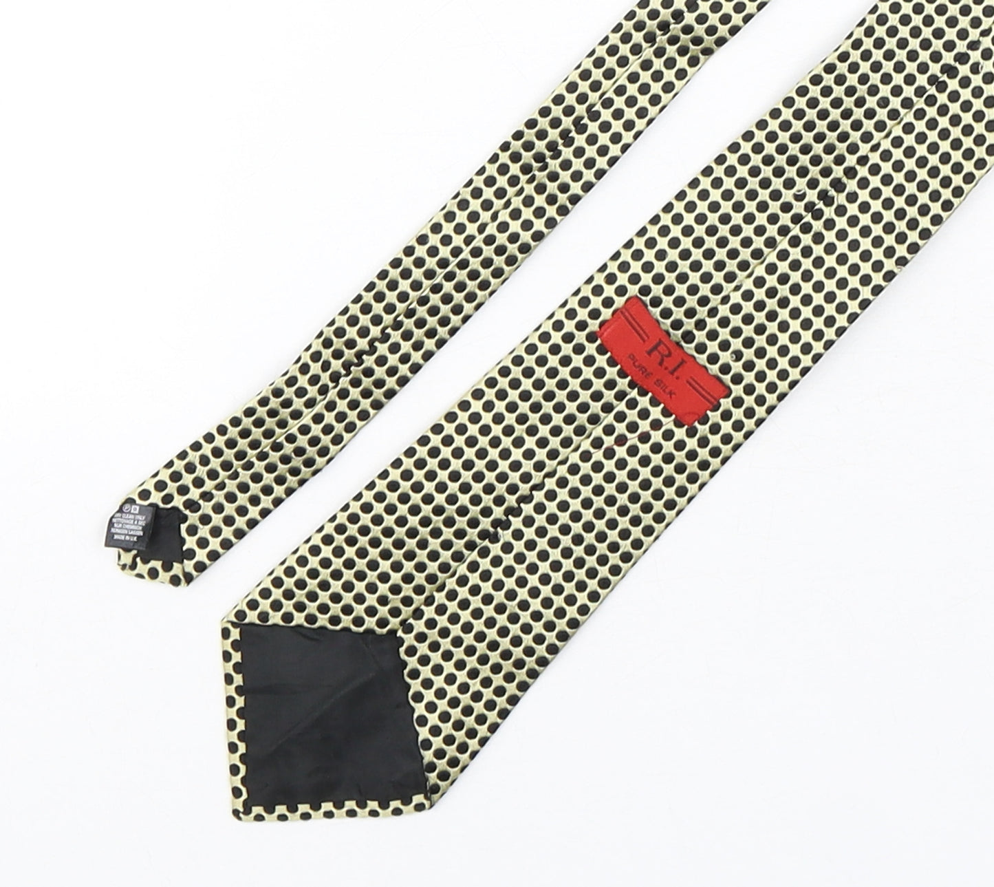 R.I. Mens Multicoloured Polka Dot Silk Pointed Tie One Size