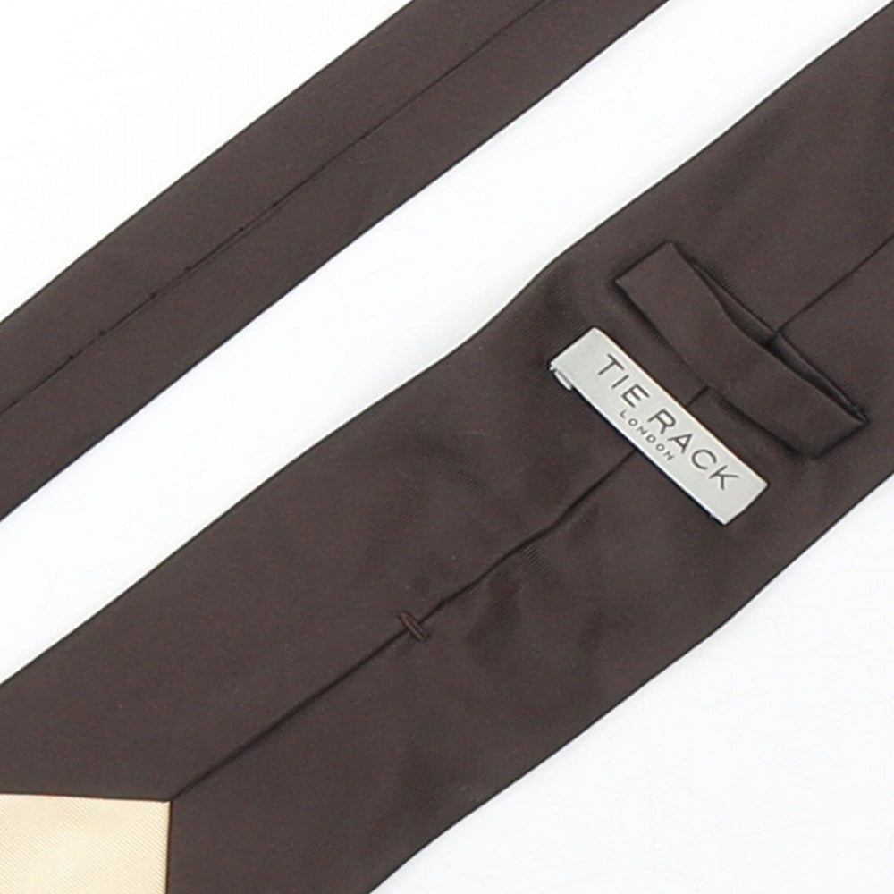 Tie Rack Mens Brown  Silk Pointed Tie One Size