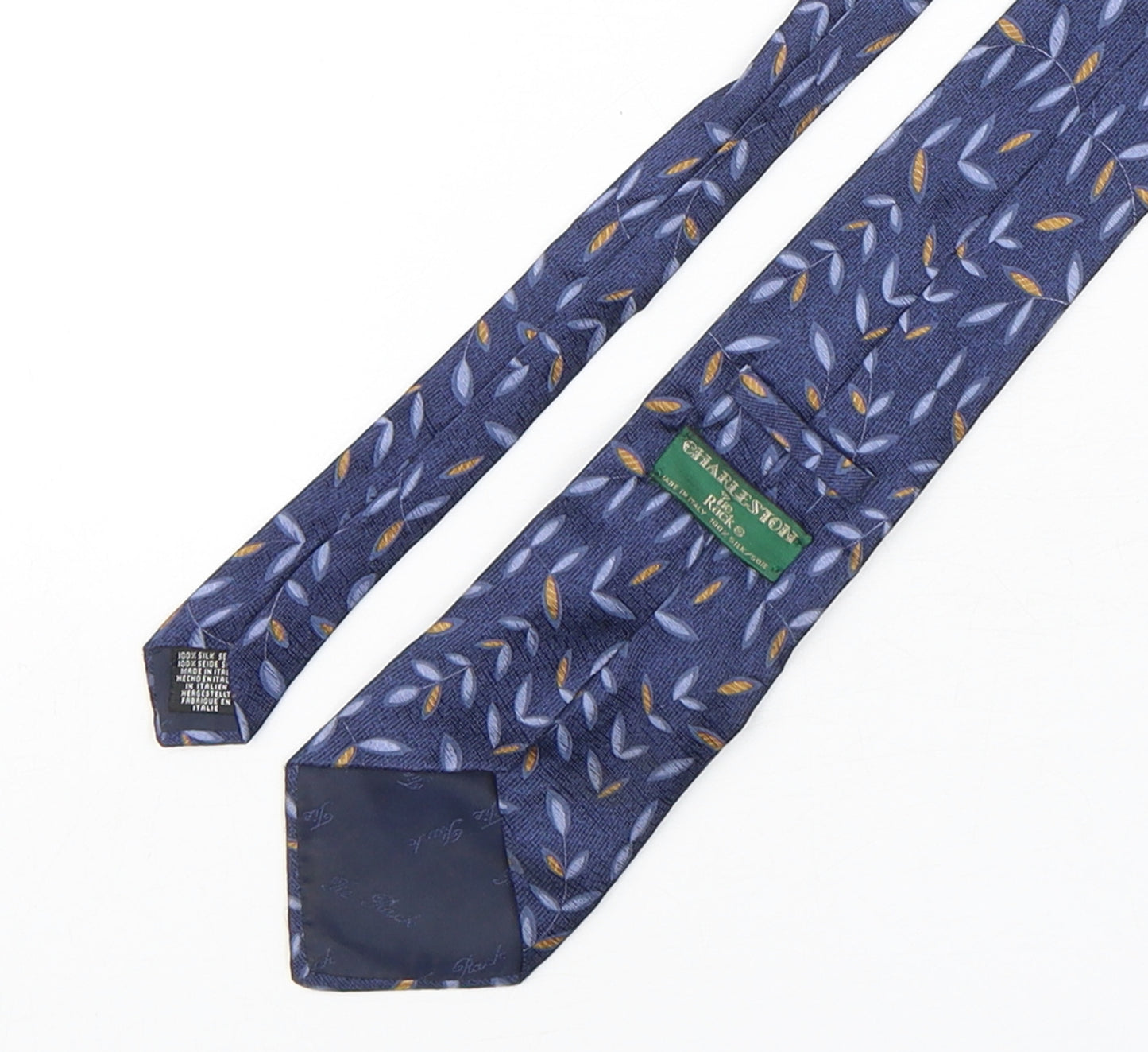 Charleston  Mens Blue Floral Silk Pointed Tie One Size