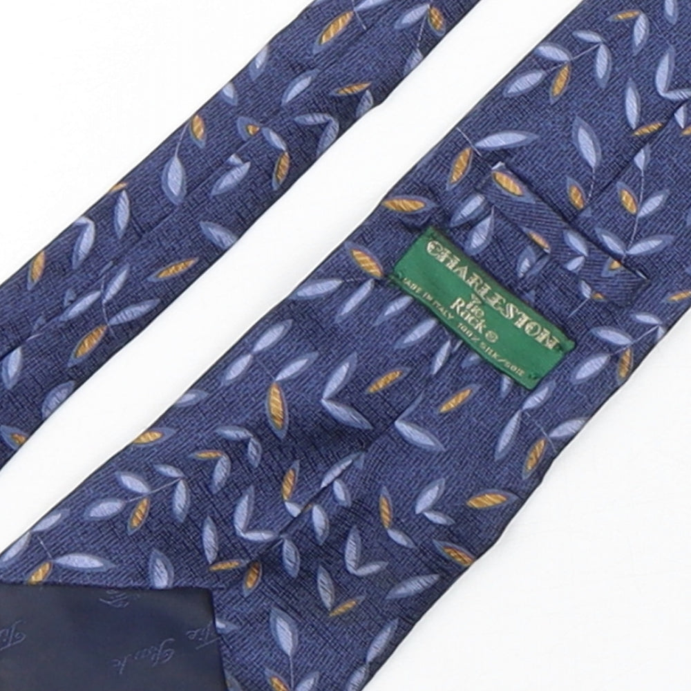 Charleston  Mens Blue Floral Silk Pointed Tie One Size