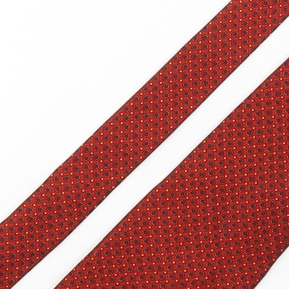Hemley Mens Multicoloured Geometric Silk Pointed Tie One Size