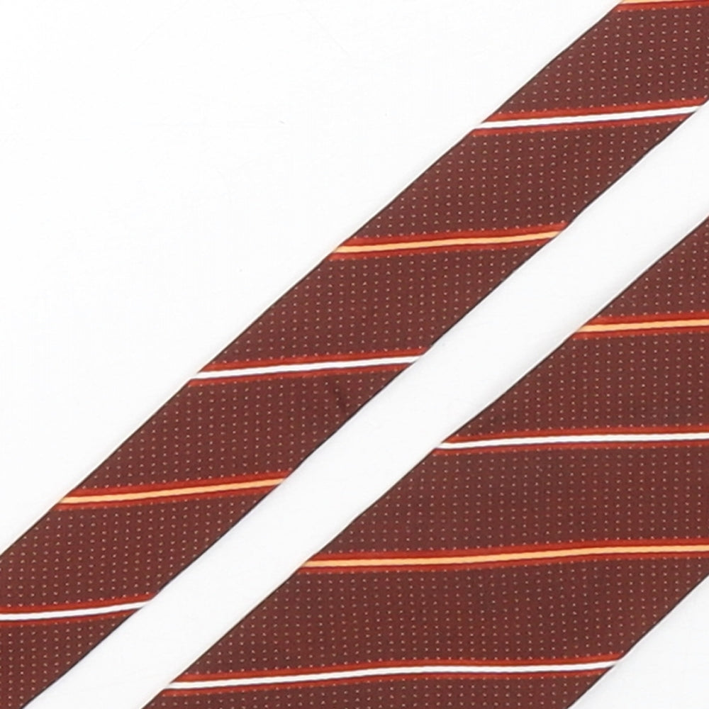 Bugatti  Mens Multicoloured Striped Silk Pointed Tie One Size