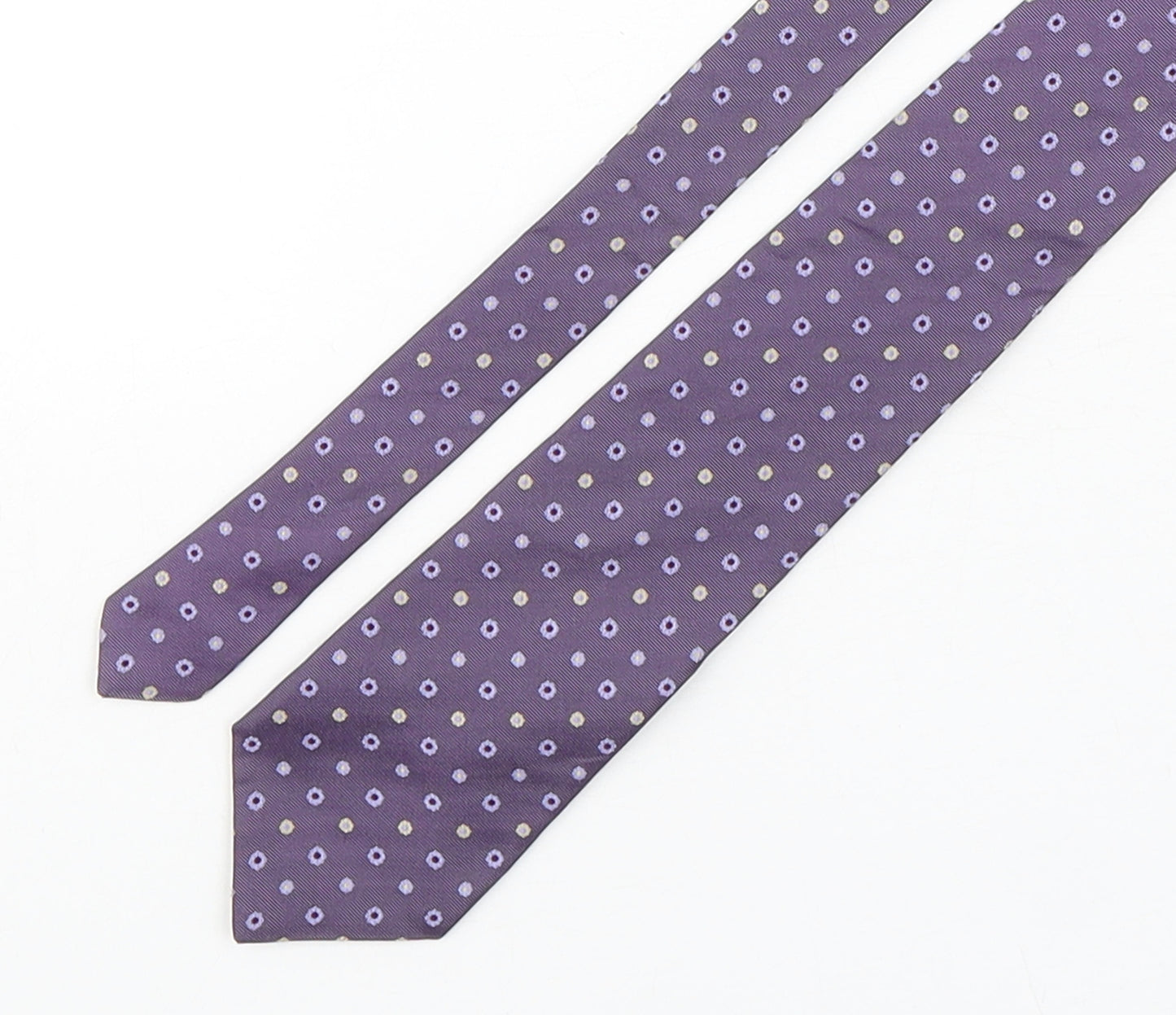 Marks and Spencer Mens Multicoloured Geometric Silk Pointed Tie One Size