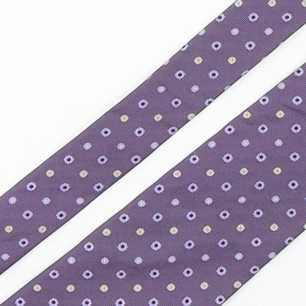 Marks and Spencer Mens Multicoloured Geometric Silk Pointed Tie One Size