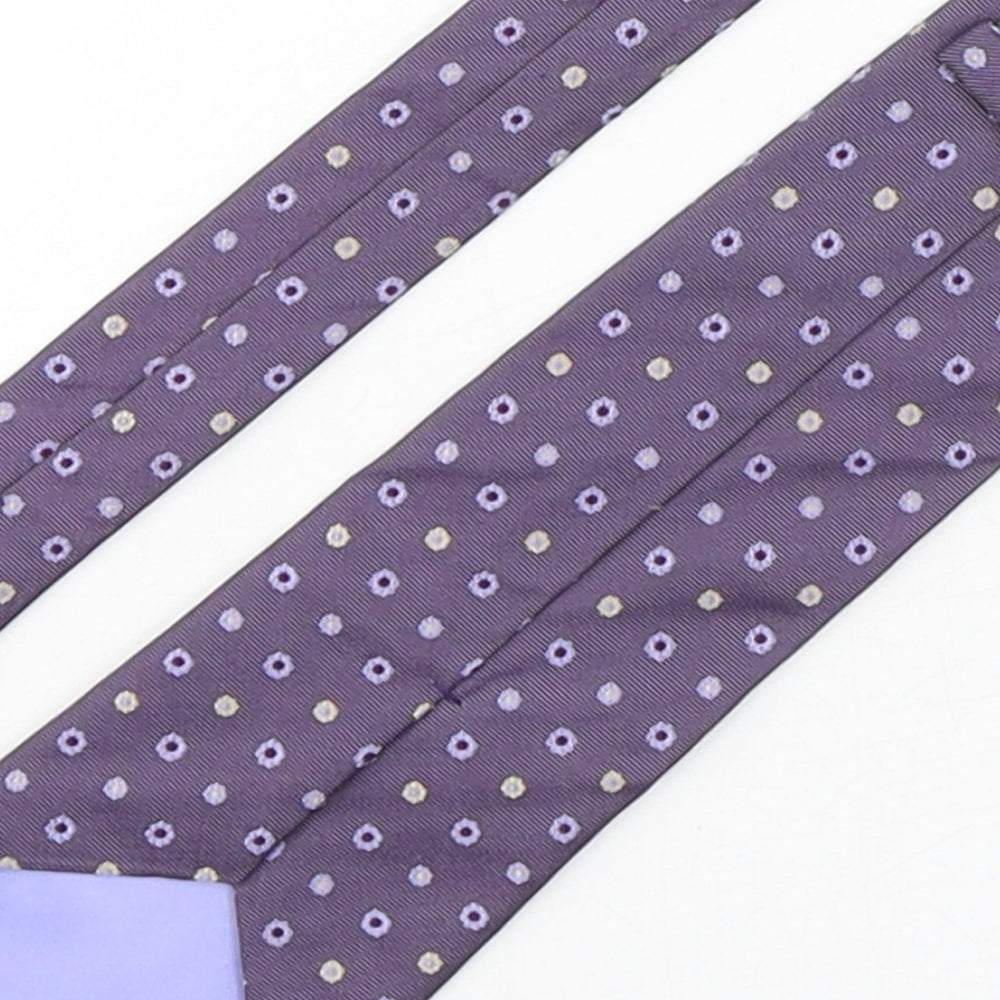 Marks and Spencer Mens Multicoloured Geometric Silk Pointed Tie One Size