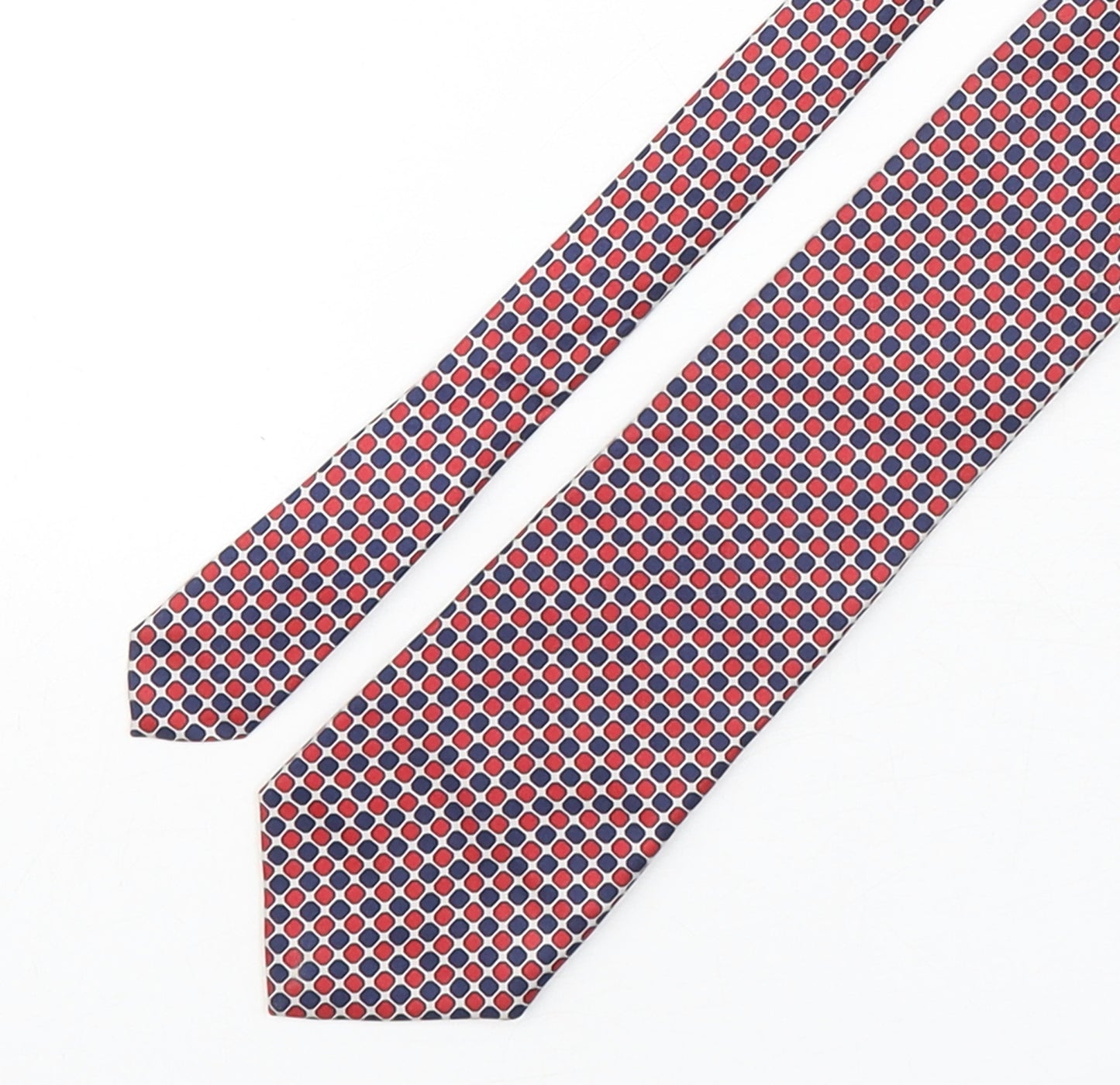 Hilditch & Key Mens Multicoloured Geometric Silk Pointed Tie One Size
