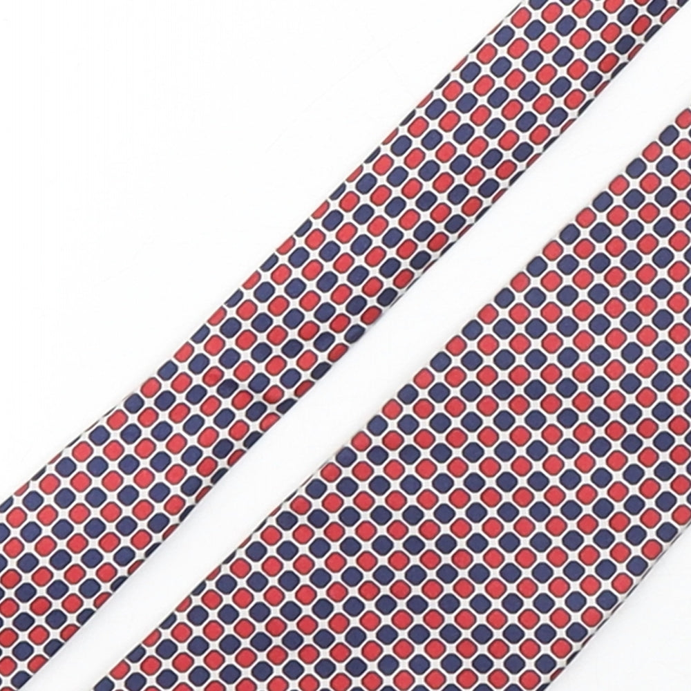Hilditch & Key Mens Multicoloured Geometric Silk Pointed Tie One Size