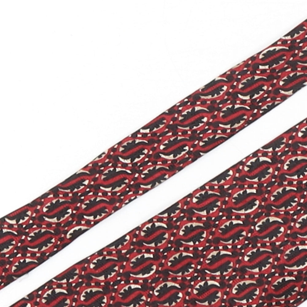 Je Suis  Mens Multicoloured Geometric Silk Pointed Tie One Size