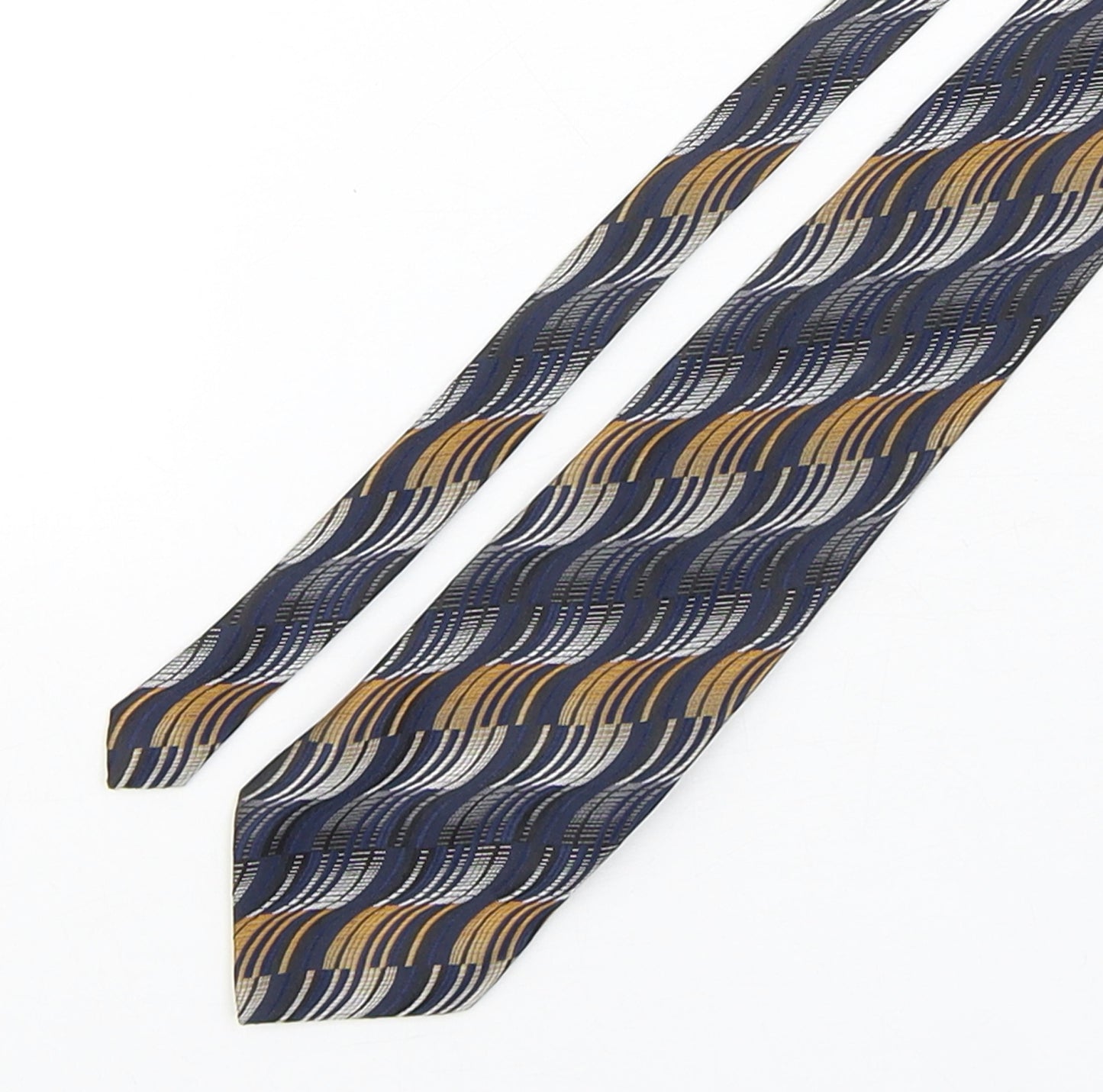 Thailand Mens Multicoloured Geometric Silk Pointed Tie One Size