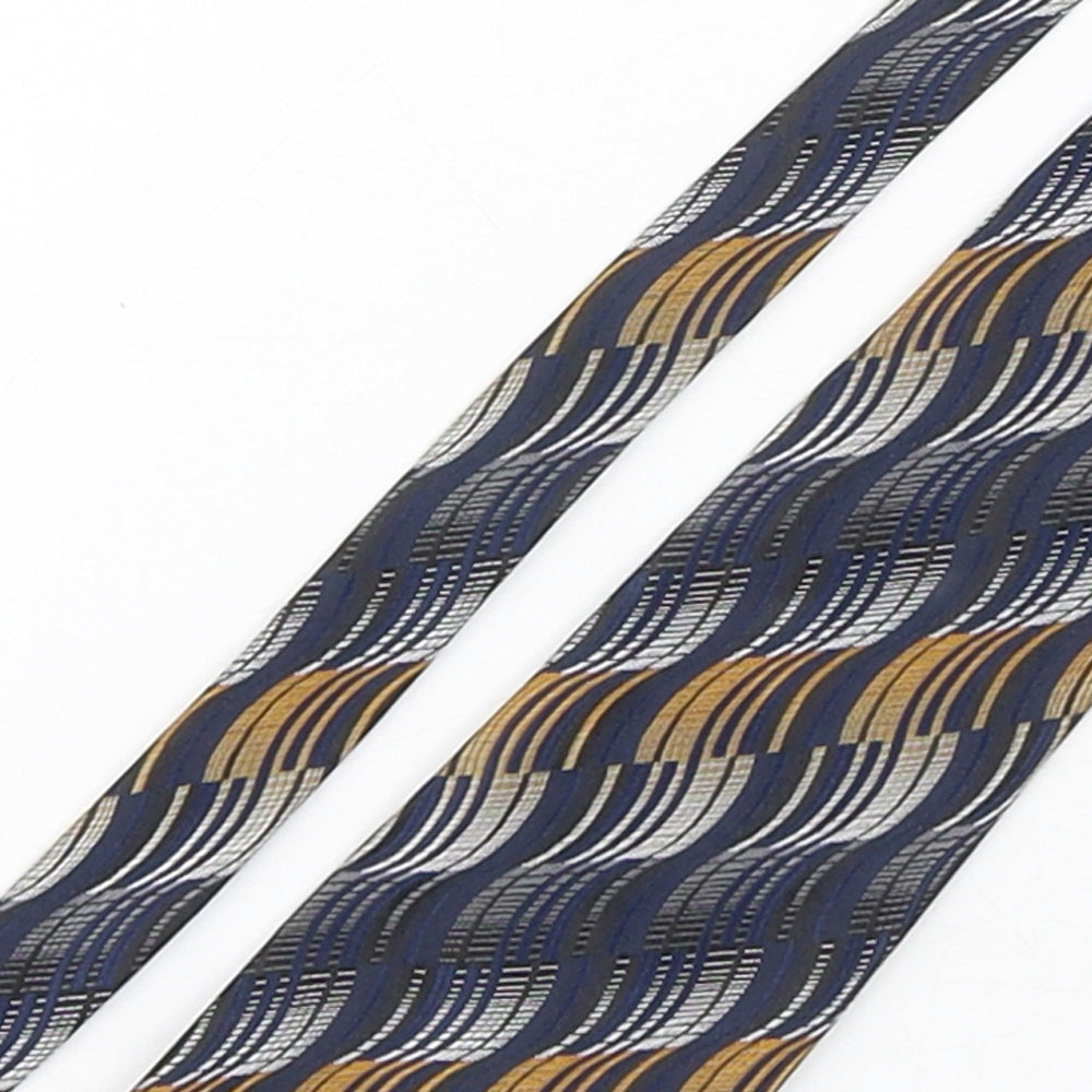 Thailand Mens Multicoloured Geometric Silk Pointed Tie One Size