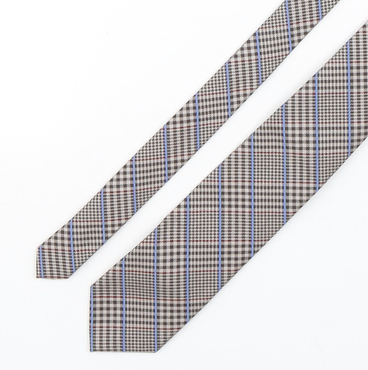 Soprano Mens Multicoloured Plaids & Checks Wool Pointed Tie One Size