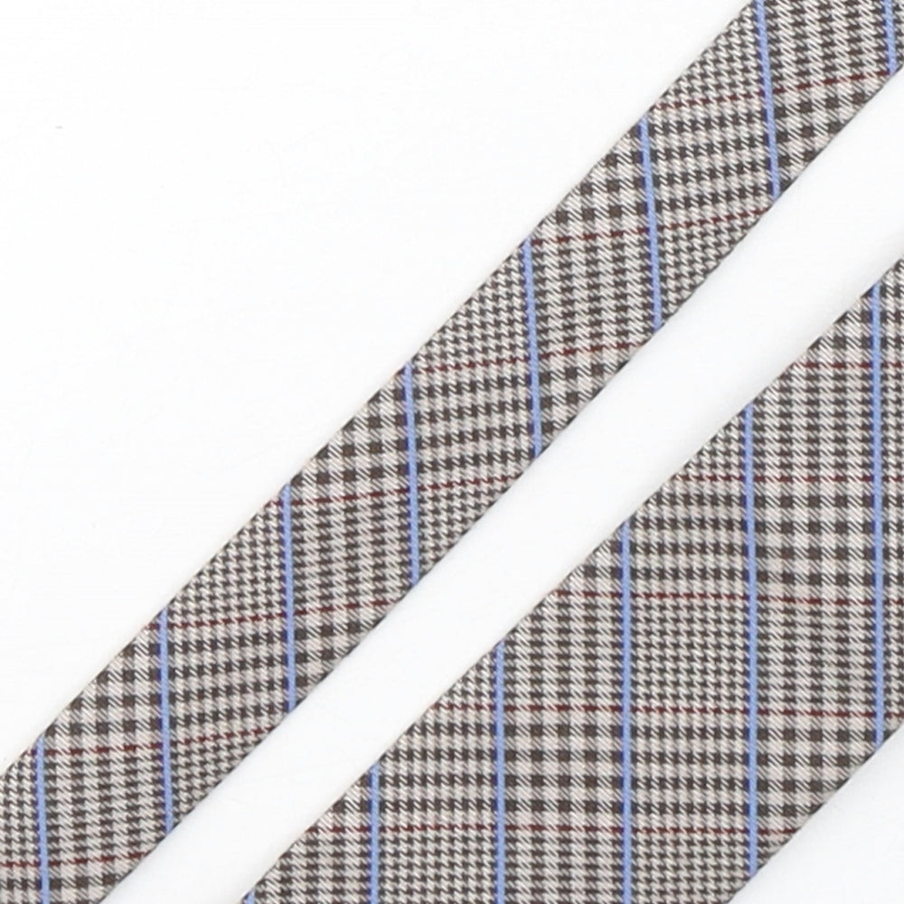 Soprano Mens Multicoloured Plaids & Checks Wool Pointed Tie One Size