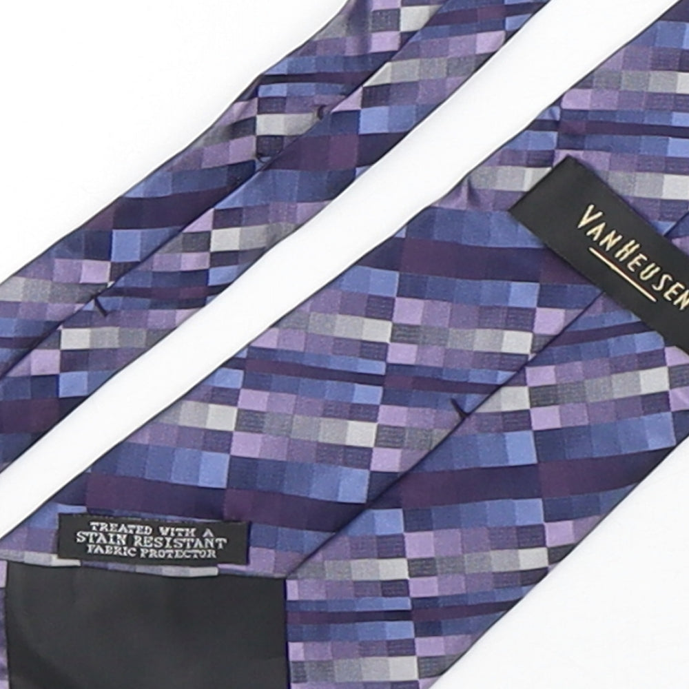 Van Heusen Mens Multicoloured Geometric Silk Pointed Tie One Size