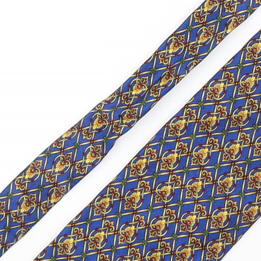 Bruno Piattelli Mens Multicoloured Geometric Silk Pointed Tie One Size