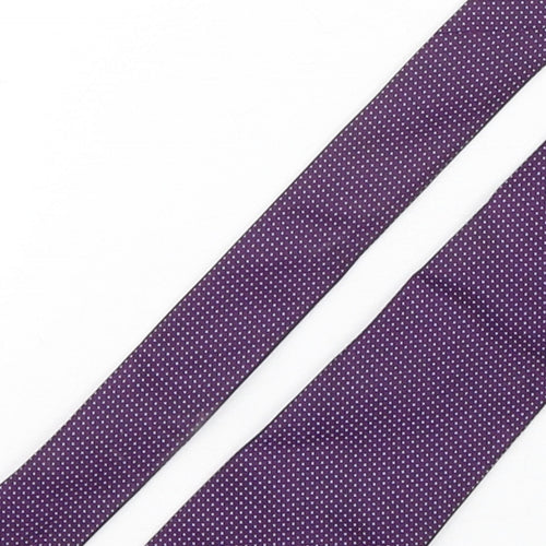 NEXT Mens Purple Polka Dot Silk Pointed Tie One Size