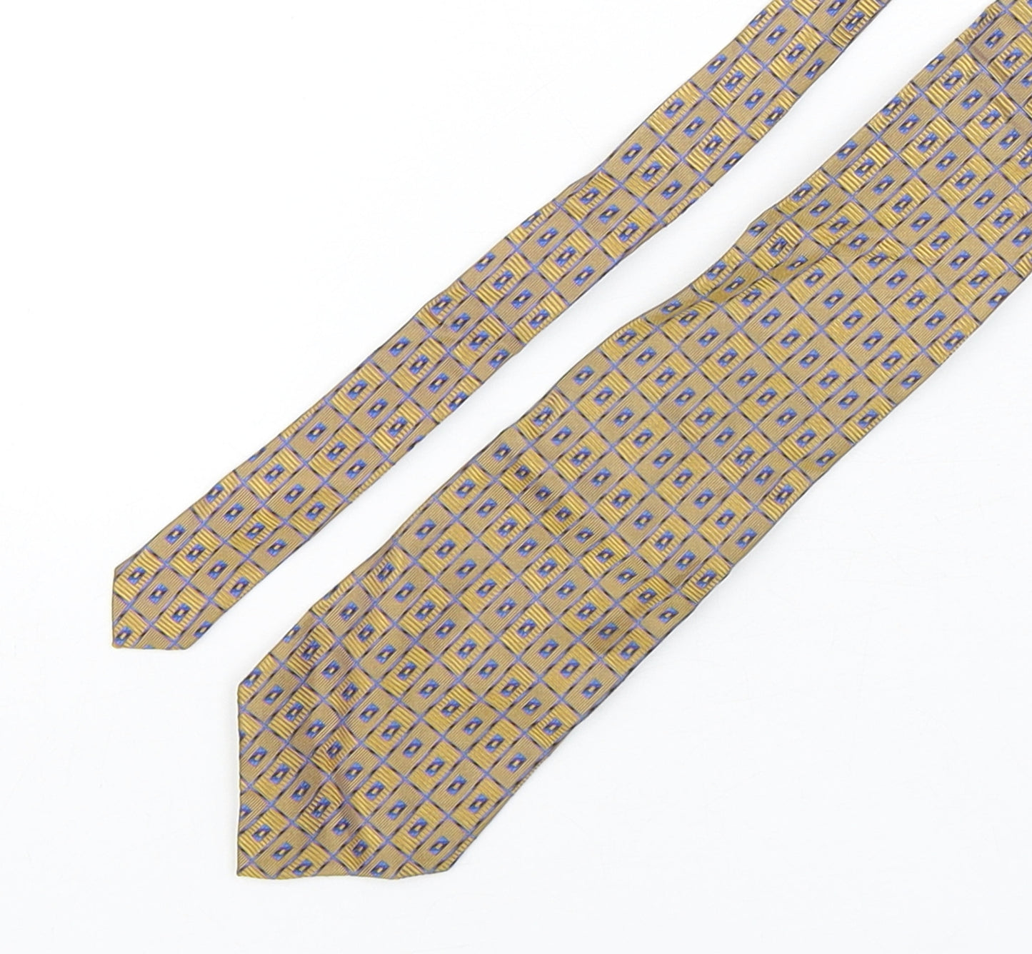 Thomas Nash  Mens Multicoloured Geometric Silk Pointed Tie One Size