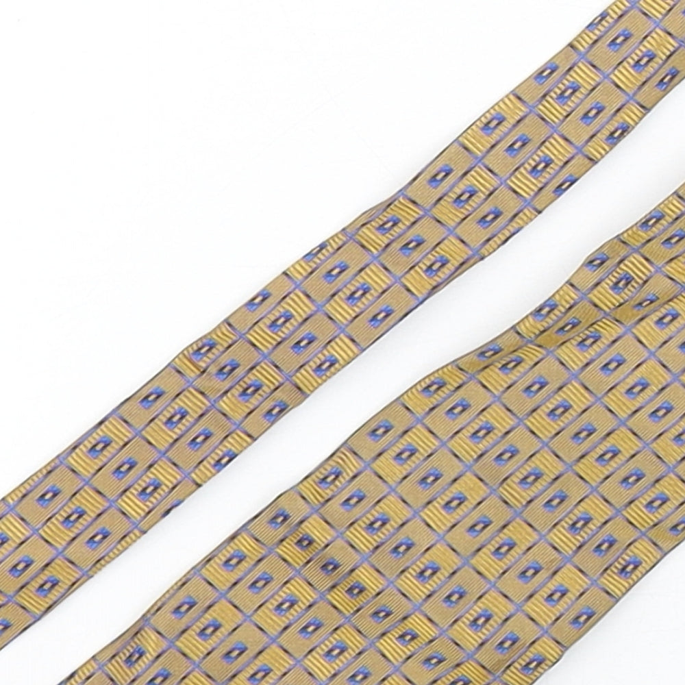 Thomas Nash  Mens Multicoloured Geometric Silk Pointed Tie One Size